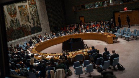 Votación del Consejo de Seguridad de la ONU sobre la resolución que respalda el plan de paz para Gaza.