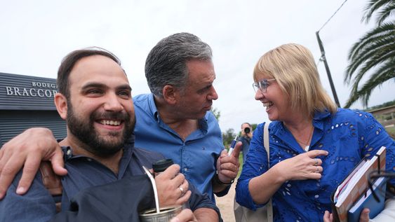 Gonzalo Civila, Yamandú Orsi y Cristina Lustemberg.&nbsp;