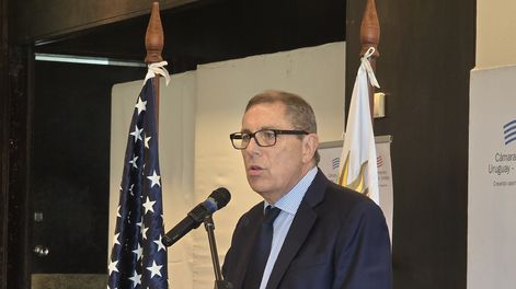 El ministro Oddone en su disertación en el evento de la Cámara Uruguay-Estados Unidos