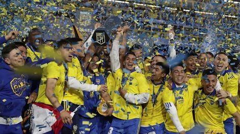 Boca, campeón de la Liga-2022 del fútbol argentino. Foto: AFP.