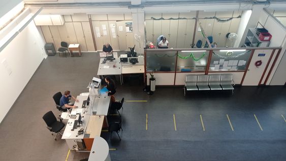 Una oficina ministerial. Una oficina ministerial.