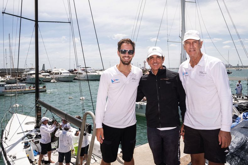 Iván Aranguren, Ezequiel Despontin y Cristian Borgstrom, tripulación del MAC 