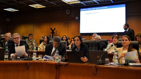 El equipo económico en la Comisión de Presupuesto integrada con Hacienda del Senado