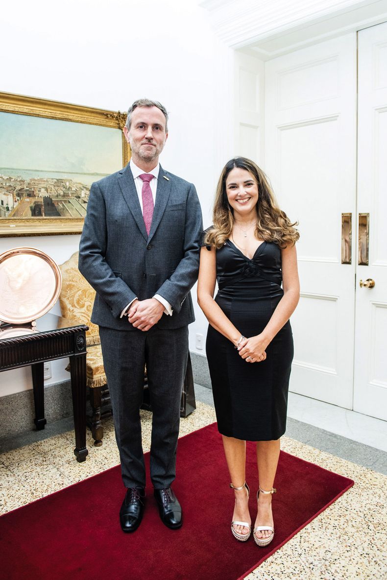Embajador británico Mal Green y Nadia Montoto