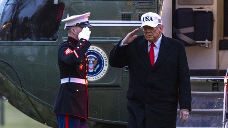 Donald Trump a su arribo a la Casa Blanca en Washington.