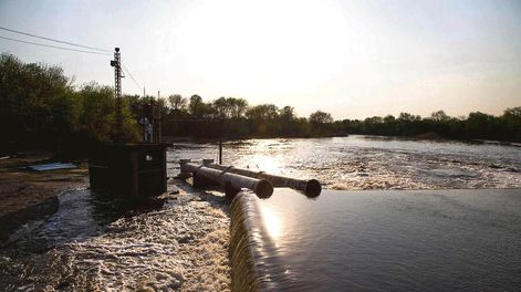 Planta potabilizadora de OSE en Aguas Corrientes en 2017. Foto: Pablo La Rosa / adhocFOTOS