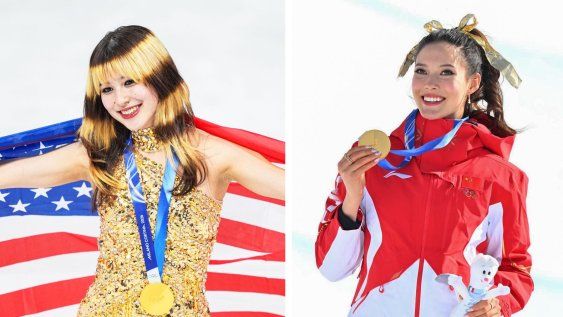 Alysa Liu y Eileen Gu. Alysa Liu y Eileen Gu.