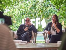 Jacques Audiard y Karla Sofía Gascón en el JIIFF Jacques Audiard y Karla Sofía Gascón en el JIIFF