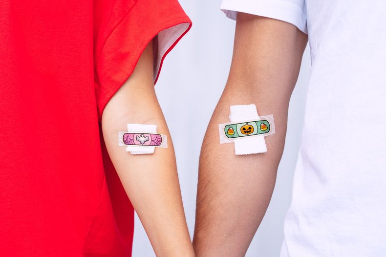 donación de sangre, halloween