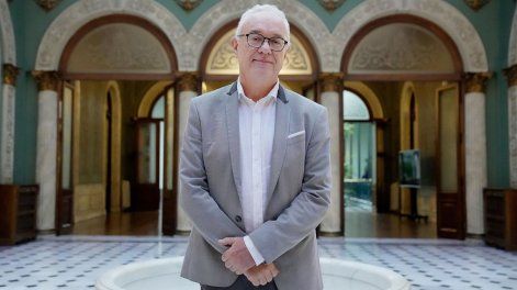 Mario Lubetkin durante la entrevista con Búsqueda.