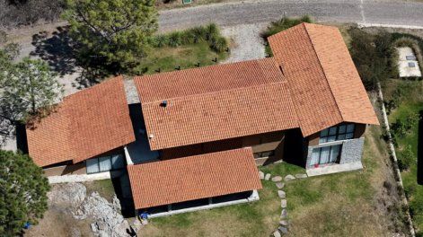Vista aerea de la casa donde escondía ’El Mencho’ en Tapalpa, en el estado de Jalisco, el 24 de febrero de 2026.