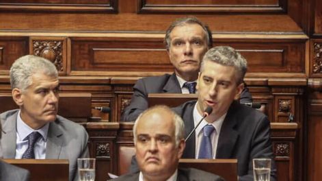 Juan Martín Rodríguez cuando compartía sala con Gustavo Penadés en el Parlamento.
