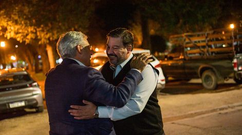 Robert Silva y Adrián Peña en Canelones, el lunes 1° de abril. Foto: @RobertSilvaUy