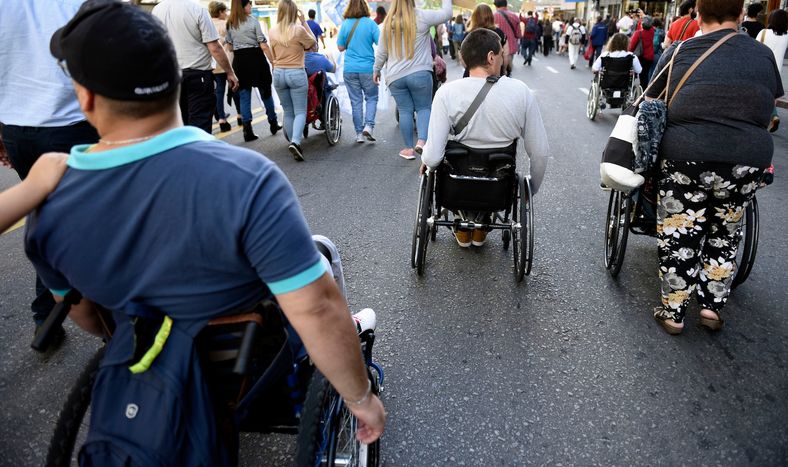 Marcha por la Accesibilidad por el Centro de Montevideo desarrollada en 2018