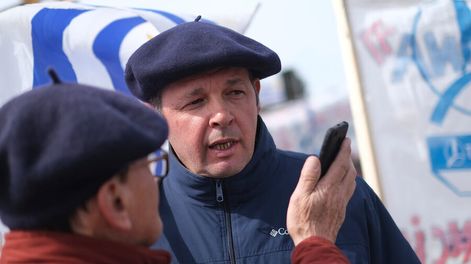 Guillermo Franchi, durante una movilización de Un Solo Uruguay. Foto: Pablo Vignali / adhocFOTOS