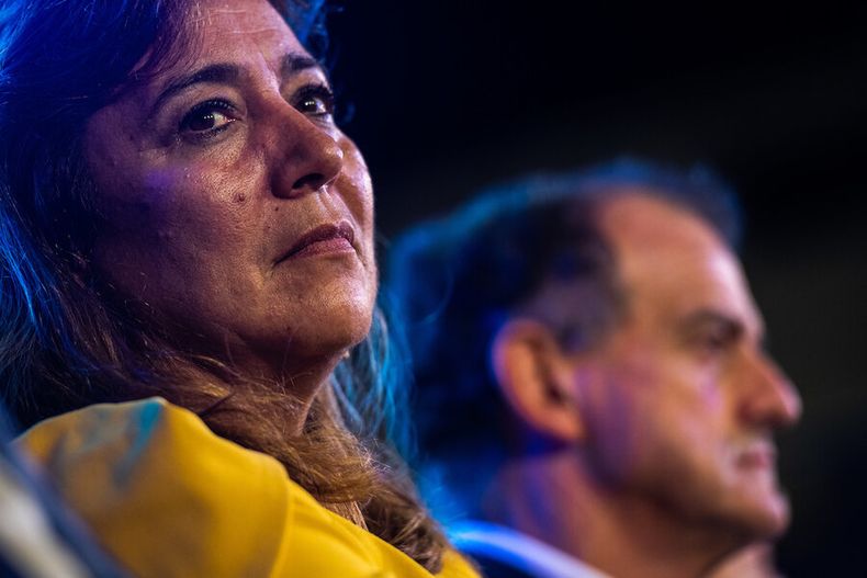 Irene Moreira y Guido Manini Ríos. Foto: Santiago Mazzarovich / adhocFOTOS