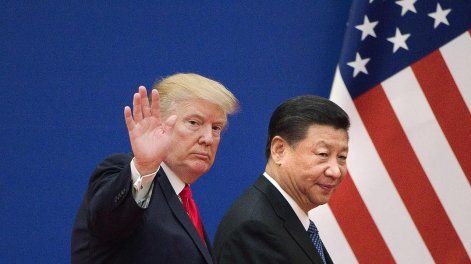Donald Trump y el presidente chino Xi Jinping durante su encuentro en Beijing en 2017.