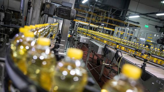 Una industria aceitera. Una industria aceitera.