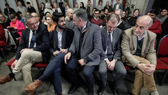 Candidatos presidenciales Álvaro Delgado, Andrés Ojeda, Yamandú Orsi, Guido Manini Ríos y Pablo Mieres Candidatos presidenciales Álvaro Delgado, Andrés Ojeda, Yamandú Orsi, Guido Manini Ríos y Pablo Mieres