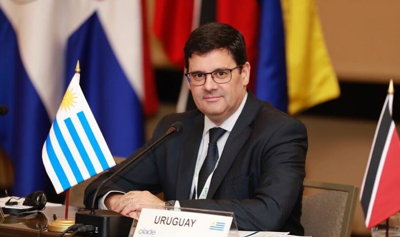 El director de Energía, Fitzgerald Cantero, durante un evento de Olade en Panamá. Foto: Eficiencia-Uy
