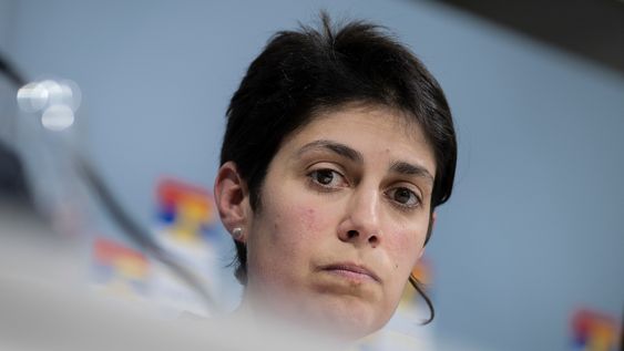 Verónica Piñeiro, durante una conferencia en la Huella de Seregni.&nbsp;