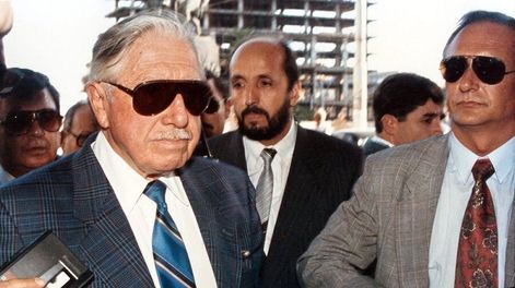 Pinochet en Montevideo.