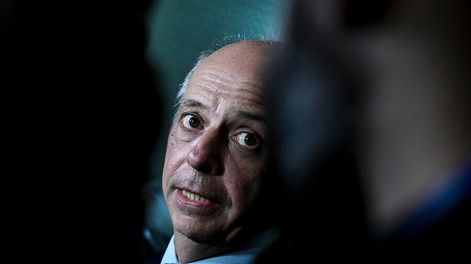 Javier García en el Ministerio de Defensa. Foto: Javier Calvelo / adhocFOTOS