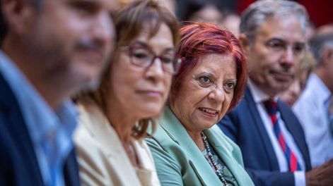 Graciela Fabeyro durante el comienzo de clases en la escuela Nº 24 de Tiempo Completo Joaquín Suárez en Montevideo. Foto: Mauricio Zina / adhocFOTOS