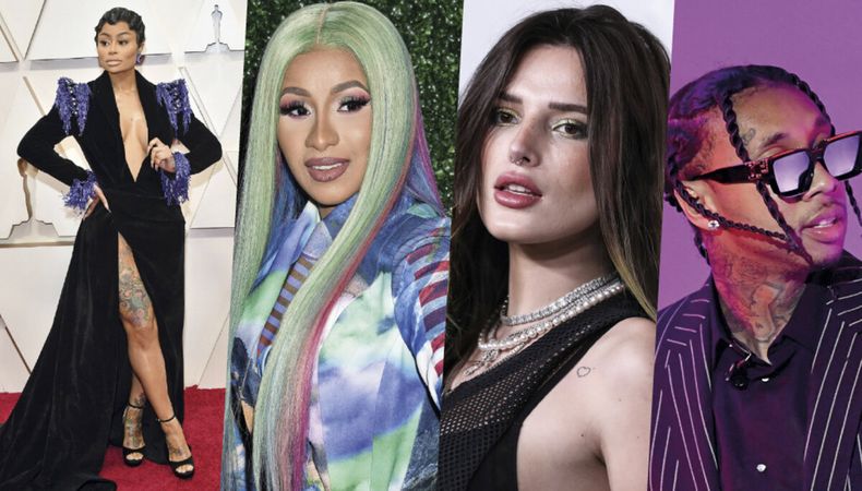 Blac Chyna, Cardi B, Bella Thorne y Tyga están entre los mejores pagos de la plataforma.