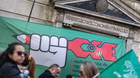 Una movilización de la Confederación de Funcionarios del Estado ante el Ministerio de Economía