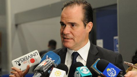 Mauricio Claver-Carone, en su reciente visita a Montevideo. Foto: Presidencia.