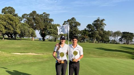 Lousiane Gauthier y Mateo Quiroga en el Campeonato Nacional