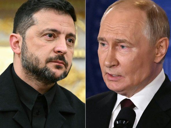 Volodímir Zelenski y Vladímir Putin