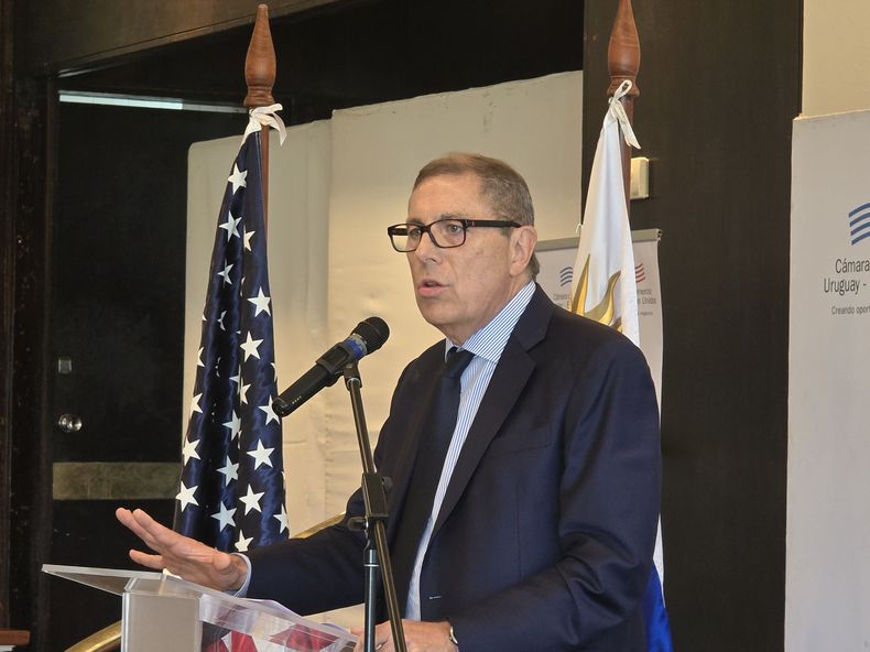 El ministro Oddone en su disertación en el evento de la Cámara Uruguay-Estados Unidos