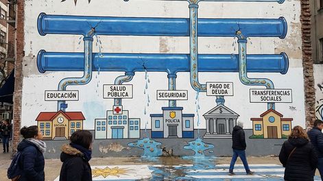 Una representación del flujo fiscal uruguayo creado con la ayuda de la IA.