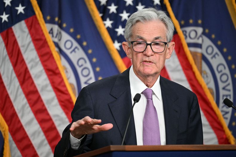 Jerome Powell, presidente de la Fed, en la conferencia de prensa de este miércoles