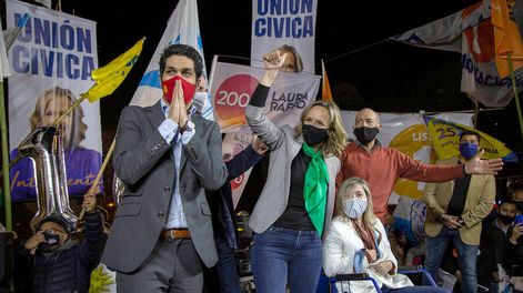 Candidatos de la coalición oficialista en las departamentales de Montevideo de 2020. Fotos: Pablo la Rosa / adhocFOTOS