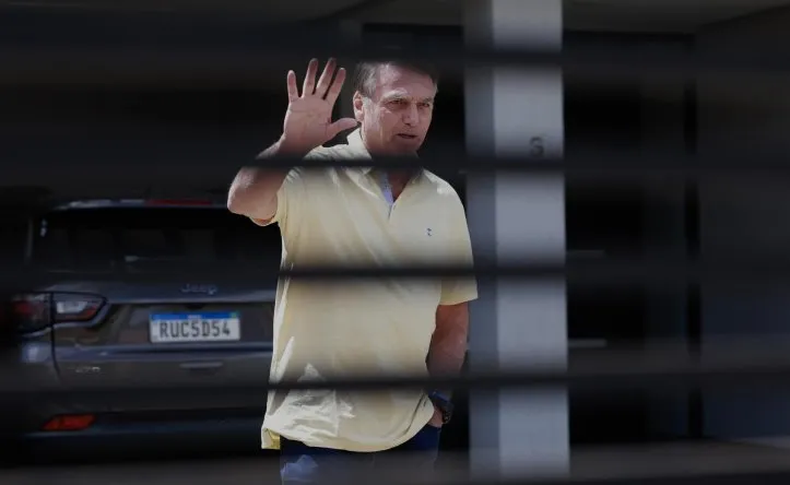 Bolsonaro en su casa en Brasilia