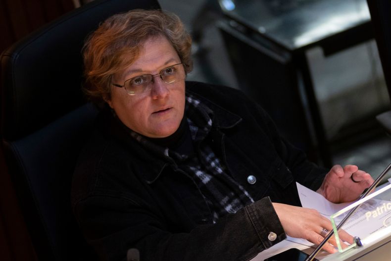 Patricia Cayón, durante una sesión ordinaria de la Junta Departamental de Montevideo