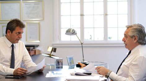 Sergio Massa conversa con Alberto Fernández