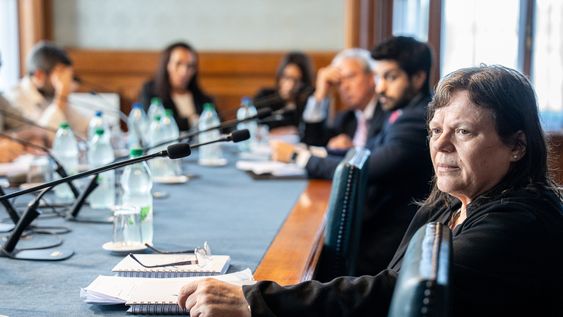 Fiscal de Corte subrogante, Mónica Ferrero, en el Parlamento. Fiscal de Corte subrogante, Mónica Ferrero, en el Parlamento.