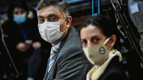 Isaac Alfie y la ministra Azucena Arbeleche. Foto: Javier Calvelo, adhocFOTOS