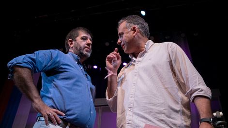 Fernando Pereira y Yamandú Orsi. Foto:Pablo Vignali / adhocFOTOS