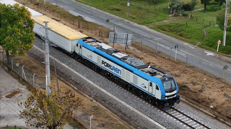 El inicio de operaciones del Ferrocarril Central, en la estación de Cardal (Florida).