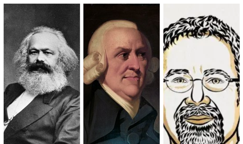 Adam Smith, Carl Marx y Daron Acemoglou