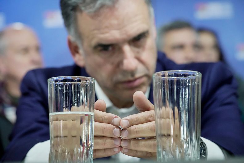 El precandidato presidencial frenteamplista, Yamandú Orsi