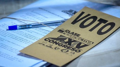 Congreso del PIT-CNT en 2021. Foto: Javier Calvelo, adhocFOTOS