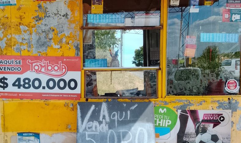 Un quiosco que levanta apuestas oficiales.