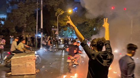 Protestas en Irán en 2022 tras la muerte de Mahsa Amini. Foto: AFP
