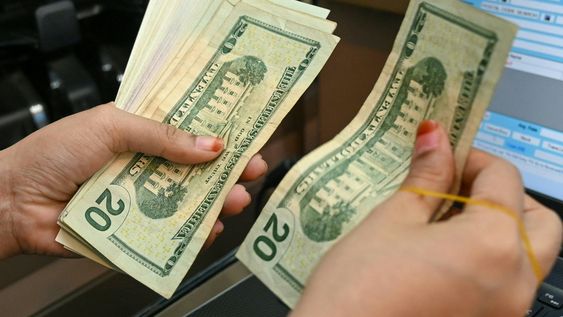 Billetes de dólares. Billetes de dólares.